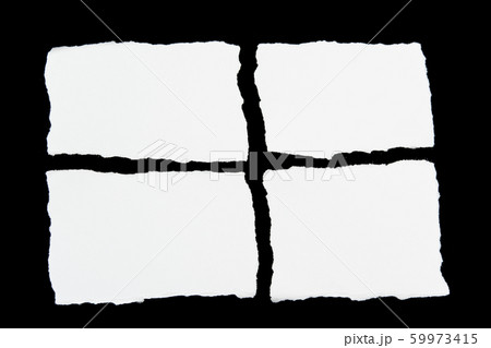 tear white paper pieces of paper on black 59973415