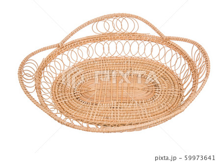 Wood basket wicker wooden in handmade 45 degree 59973641