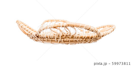 Wood basket wicker wooden in handmade front view Wood basket wicker wooden in handmade front view 59973811