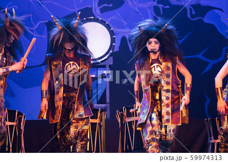 Traditional Japanese performance. Actors in demons Traditional Japanese performance. Actors in demons 59974313