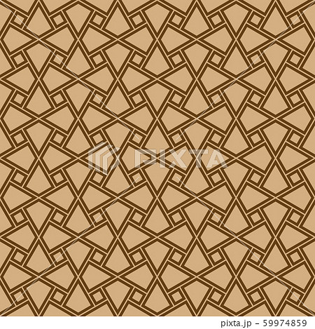 Seamless arabic geometric pattern in brown color. Seamless arabic geometric pattern in brown color. 59974859