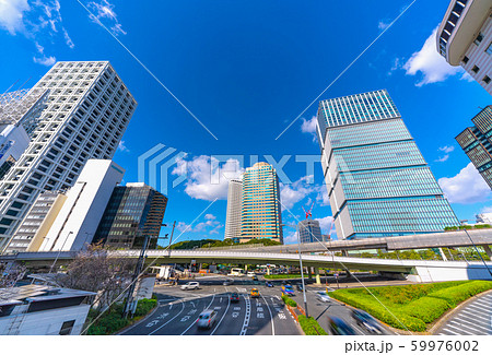 日本の東京都市景観　赤坂見附陸橋などを望む 59976002