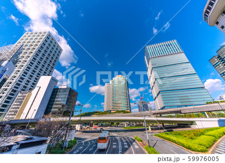 日本の東京都市景観　赤坂見附陸橋などを望む 59976005