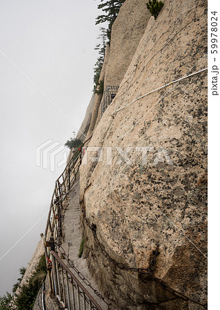 Stone steps on the perilous Plank Walk trail 59978024