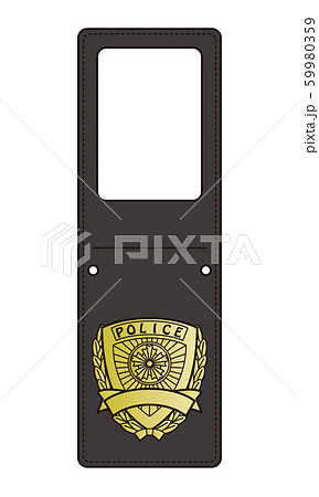 日本の警察IDのようなデザイン フォトフレーム テンプレート ベクターイラスト 59980359