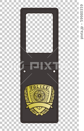 日本の警察IDのようなデザイン フォトフレーム テンプレート ベクターイラスト 59980359