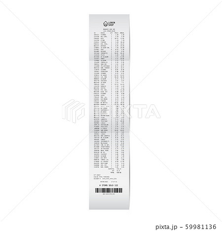 Template of a check from a shop or supermarket or Template of a check from a shop or supermarket or 59981136