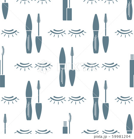 Vector seamless pattern with eyelashes Makeup 59981204