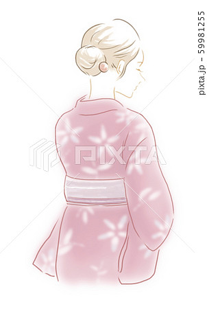浴衣美人のイラスト素材