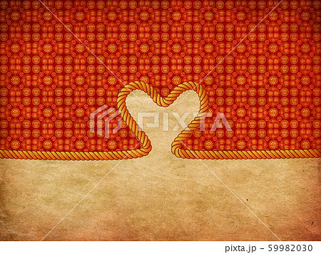 Rope heart on decorative paper 59982030