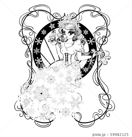 Kawaii snow queen lineart Kawaii snow queen lineart 59982125