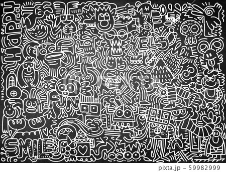 Hand Drawn Vector Illustration of Doodle funny 59982999
