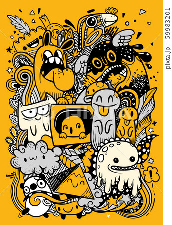 Abstract grunge urban pattern with monster Abstract grunge urban pattern with monster 59983201