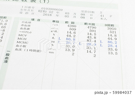 血液健康診断書 血液健康診断書 59984037