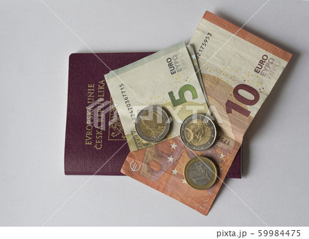 five and ten euros bank bill and two and one euro five and ten euros bank bill and two and one euro 59984475
