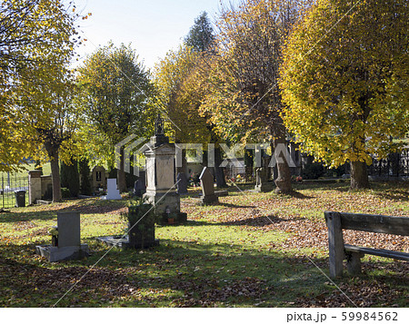 village cementery in autumn sunny day 59984562