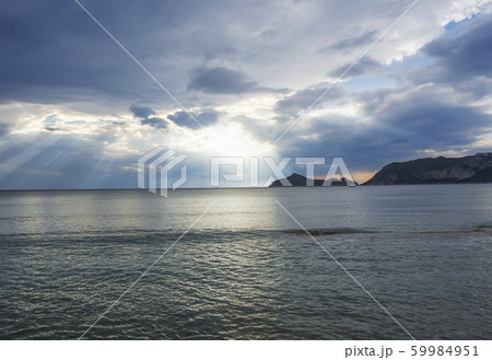 mediterranean sea and sky with dramatic clouds 59984951