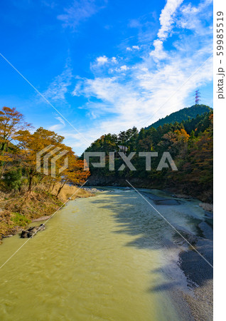 沢井楓橋からの多摩川の風景 沢井楓橋からの多摩川の風景 59985519