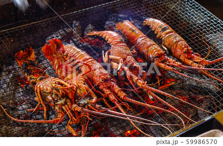 Grilled seafood at Japanese restaurant Grilled seafood at Japanese restaurant 59986570