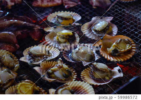 Grilled seafood at Japanese restaurant Grilled seafood at Japanese restaurant 59986572