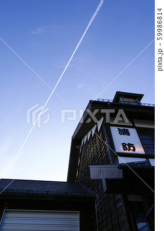 火の用心、江戸時代建築、街風景、建築物、火の見櫓の写真 59986814