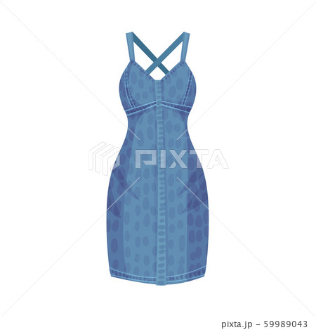 Jeans Dress Clothing Without Sleeves Vector Item 59989043