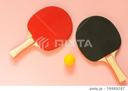 Tennis ping pong rackets with ball 59989287