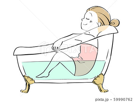 半身浴の女性 59990762