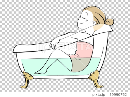 半身浴の女性 59990762