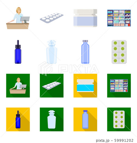 Isolated object of retail and healthcare icon. Collection of retail and wellness stock vector illustration. Isolated object of retail and healthcare icon. Collection of retail and wellness stock vector illustration. 59991202