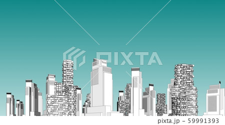 architecture background 3d illustration, sketch 59991393