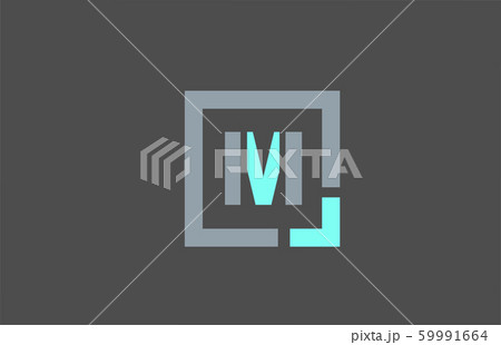 grey letter M alphabet logo design icon for 59991664