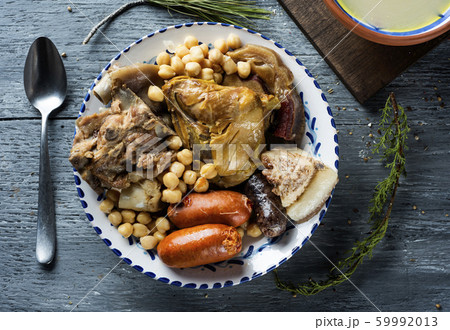 cocido madrileno, typical of Madrid, Spain. 59992013