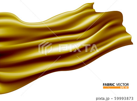 Yellow fabric satin flying on white design luxury background vector illustration. Yellow fabric satin flying on white design luxury background vector illustration. 59993873