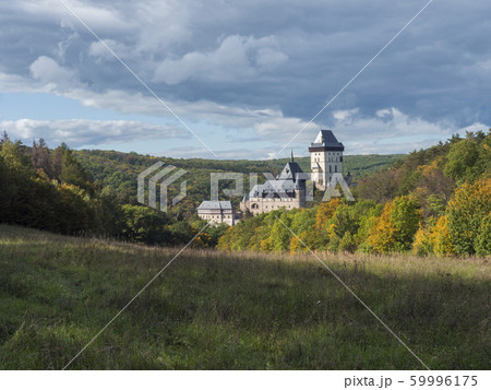 Karlstejn gothic state castle near Prague, the 59996175