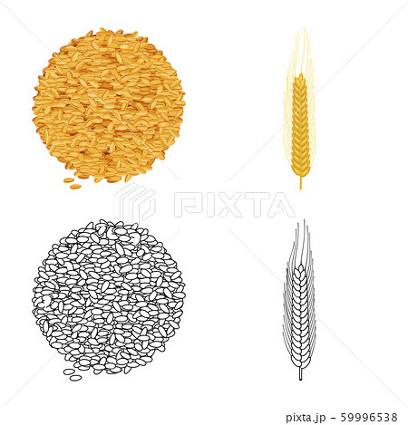 Vector illustration of agriculture and farming icon. Collection of agriculture and plant stock symbol for web. Vector illustration of agriculture and farming icon. Collection of agriculture and plant stock symbol for web. 59996538