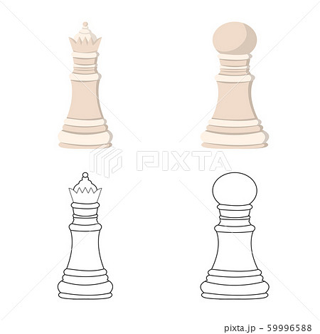 Vector illustration of checkmate and thin logo. Collection of checkmate and target vector icon for stock. 59996588