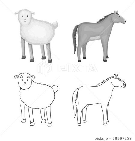Vector design of breeding and kitchen logo. Set of breeding and organic stock vector illustration. Vector design of breeding and kitchen logo. Set of breeding and organic stock vector illustration. 59997258