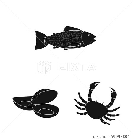 Vector design of market and marine icon. Collection of market and sea vector icon for stock. Vector design of market and marine icon. Collection of market and sea vector icon for stock. 59997804