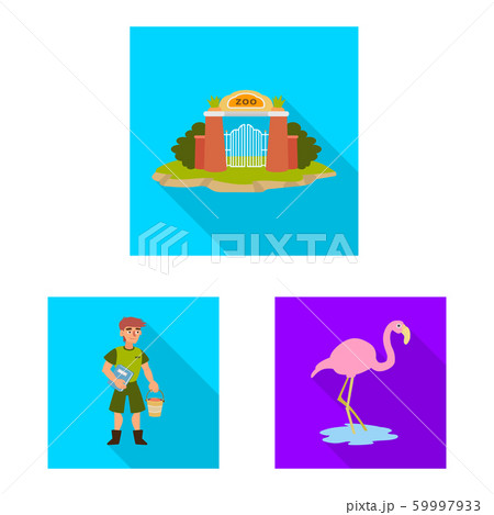 Isolated Object Of Safari And Animal Symbol のイラスト素材