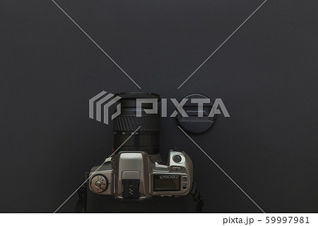 Photographer workplace with dslr camera system on 59997981