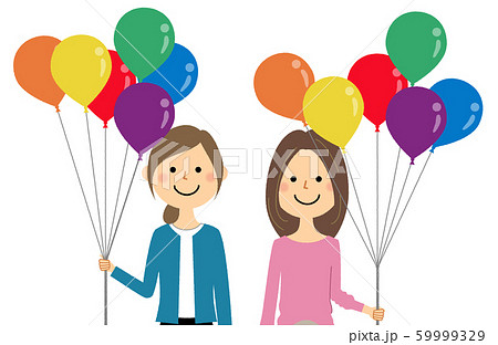 同性カップル　友人 レインボーカラー 59999329