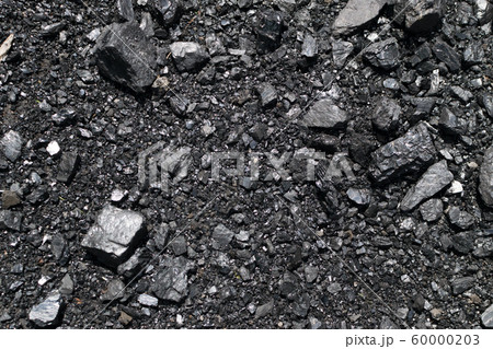 Pile of natural black hard coal or diamond coal 60000203