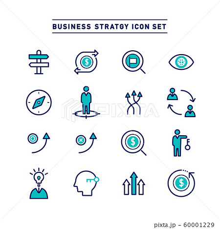 BUSINESS STRATGY ICON SET 60001229