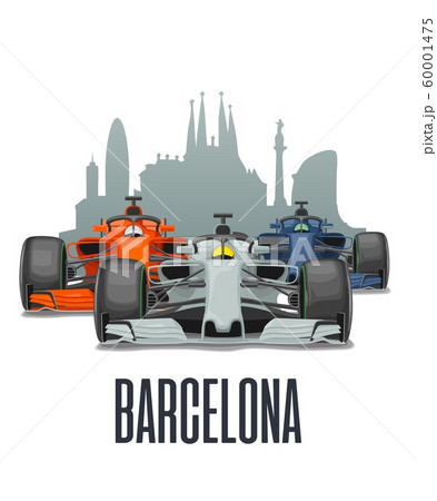 Grand Prix Barcelona cityline, Spain. Three racing Grand Prix Barcelona cityline, Spain. Three racing 60001475