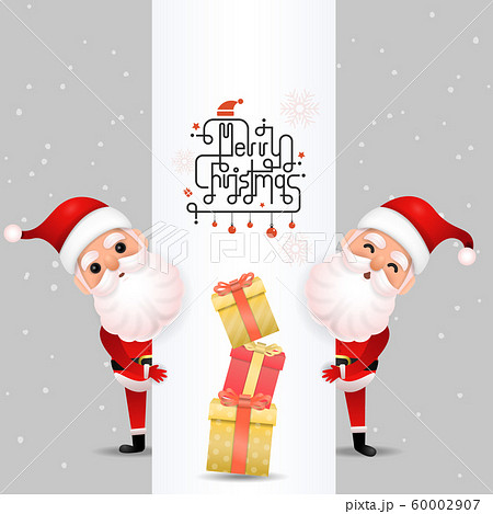 Funny happy Santa Claus character on background. 60002907