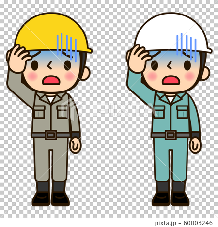 Men in work clothes turn pale 60003246