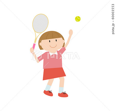 テニス女の子3のイラスト素材