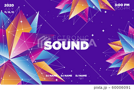 Music festival poster with abstract gradient lines, template design. Colorful Waves Gradient Background. Template for Poster, Web Banner, Pop-Up, presentation, brochure. Geometric template vector. 60006091
