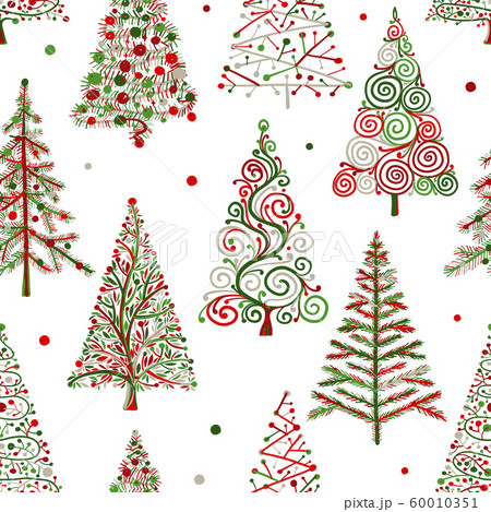 Christmas trees, seamless pattern for your design Christmas trees, seamless pattern for your design 60010351
